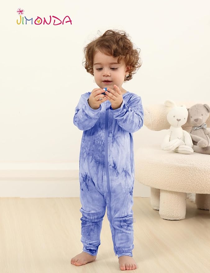 Jimonda Baby Girls Boys Footless Pajamas, Rayon From Bamboo Pjs 2 Way Zipper - Image 6