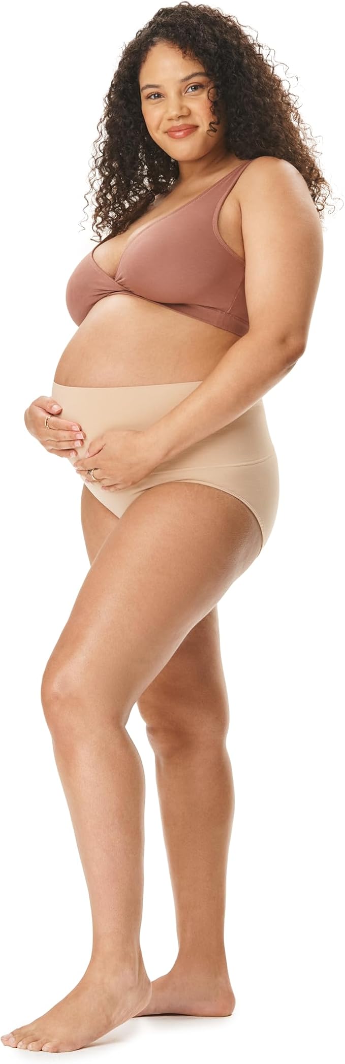 Motherhood Maternity Womens Soft Cotton Spandex Wrap Front Maternity & Nursing - Image 2