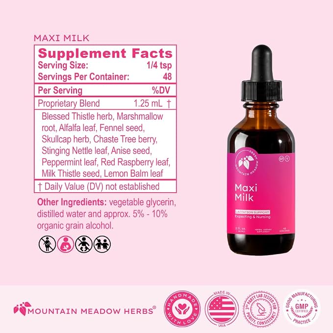 Mountain Meadow Herbs Maxi-Milk- Natural Liquid Lactation Support to Increase - Image 4