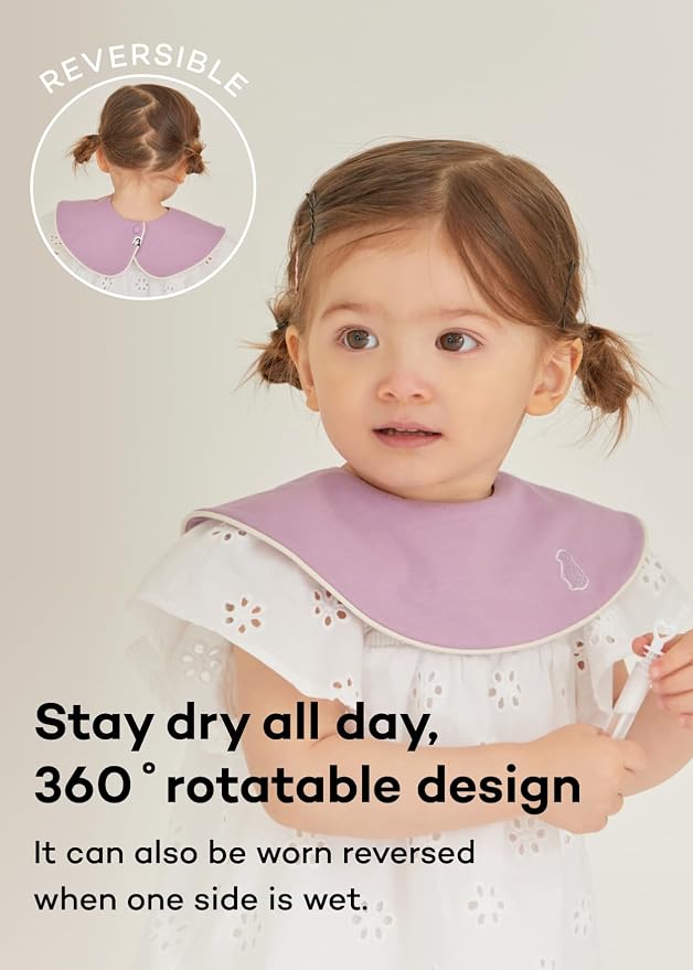 Konny Baby Bibs Set, 360 ​​° Rotate, Soft and Absorbent Bandana Drooling - Image 3