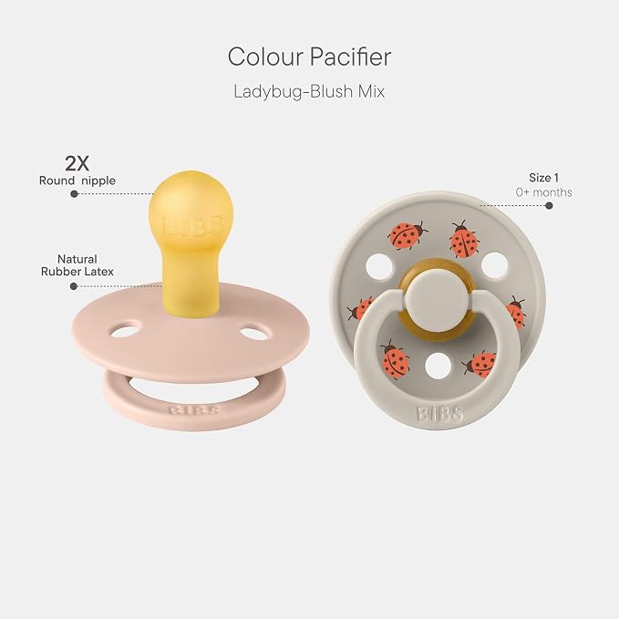 BIBS Studio Soother 2-Pack, BPA Free Dummy Pacifier, Round Nipple. Natural - Image 2