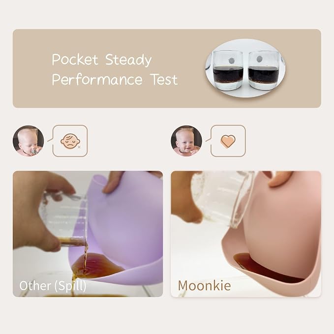 Moonkie Silicone Baby Bibs Set Of 2 | BPA Free Waterproof | Soft Flexible - Image 6