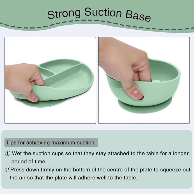Silicone Baby Feeding Set 10Pcs, Toddler Plates - Image 3