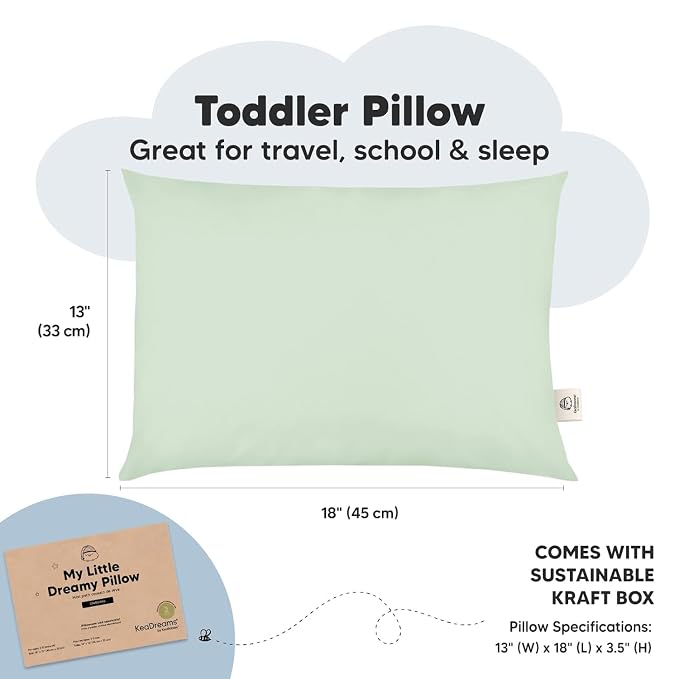 KeaBabies 2-Pack Toddler Pillow 13x18 - Image 3