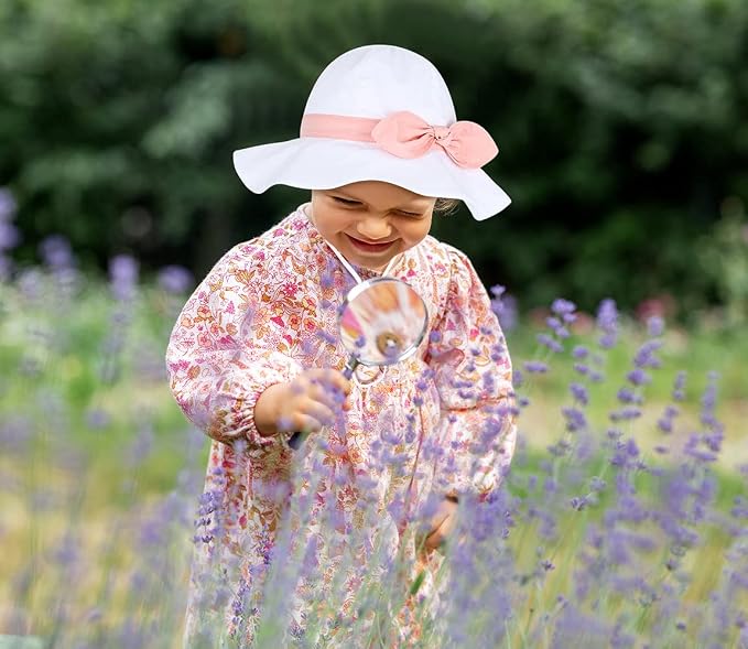 Baby Girl Sun Hat with UPF 50+ Outdoor Adjustable Beach Hat with Wide Brim - Image 5