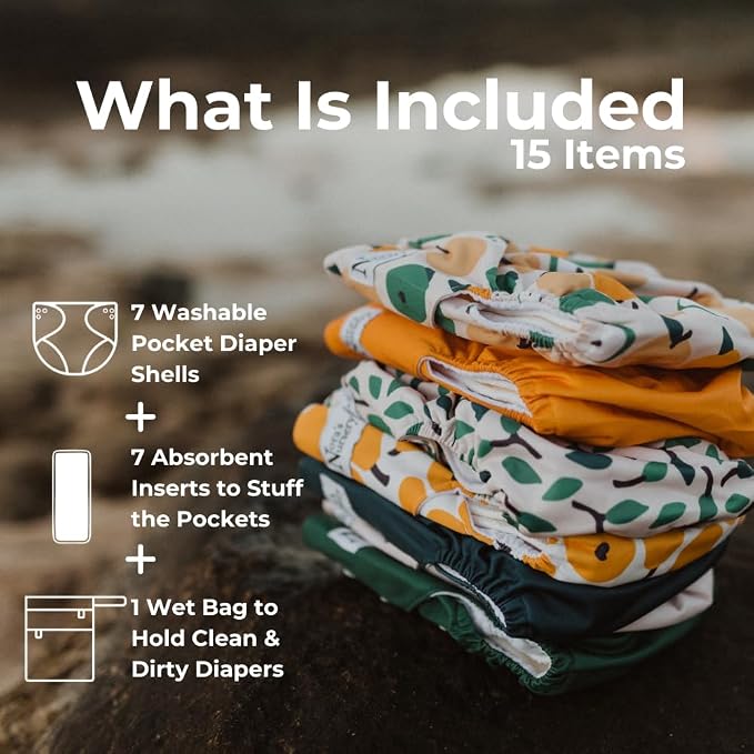 Nora's Nursery Cloth Diapers 7 Pack - Image 2