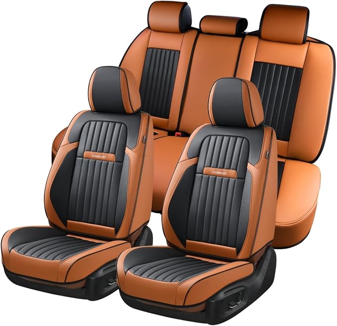 Coverado Car Seat Covers Full Set, Car Seat Protector Car Seat Cushion by COVERADOAUTO