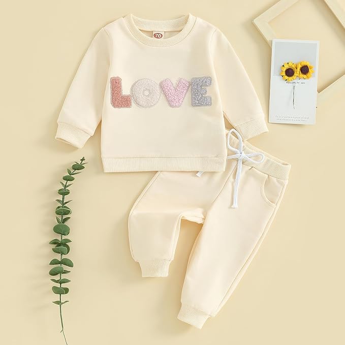 Fernvia Toddler Baby Girl Clothes 3 6 9 12 18 24 Months Fall Outfits Solid Long - Image 2