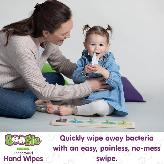 Boogie Antibacterial Hand Wipes, Alcohol Free, Hypoallergenic and Moisturizing - Image 6
