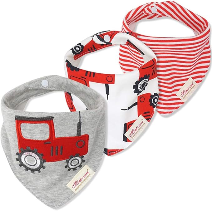 JN&LULU 3 Pack Newborn Baby Bibs Bandana Drool Bibs by JNLULU