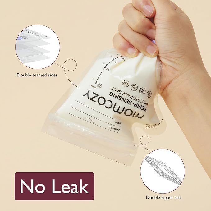Momcozy Easy Pour Breastmilk Storage Bag, Temp-Sensing Color Change, No Leak - Image 6