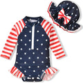 Aalizzwell Baby Girls Long Sleeve One Piece Swimsuit by Aalizzwell