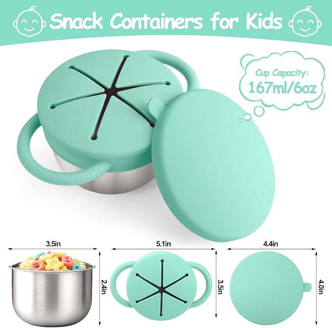 Mity rain 1 Pack Stainless Steel Snack Containers - Image 2