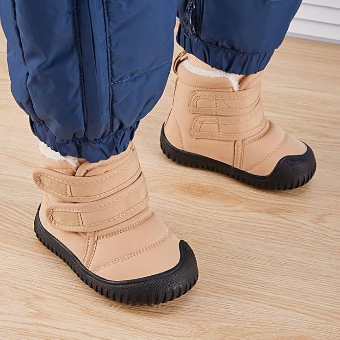 BMCiTYBM Toddler Baby Snow Boots Winter Shoes Boys Girls Cold Weather Baby Faux - Image 2
