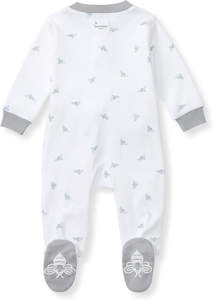 Burt’s Bees Baby Boys' One-Piece Sleep and Play 100% Organic Cotton PJs - Image 2