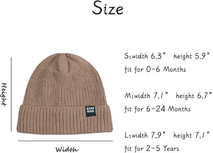 JANGANNSA Simple Knitted Baby Beanie Hip-Hop Boys Winter Hat Toddler Kids Bonnet - Image 7
