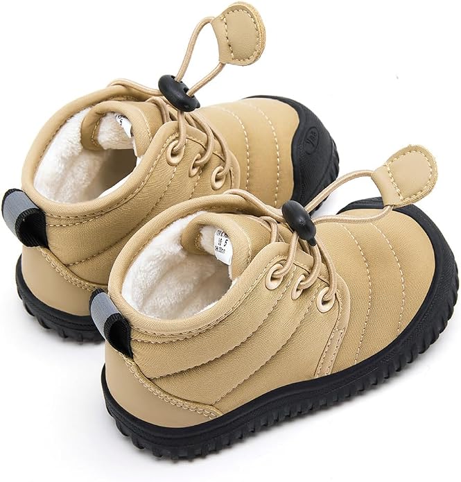BMCiTYBM Toddler Baby Winter Snow Boots Boy Girl Faux Fur Warm Non Slip First - Image 5