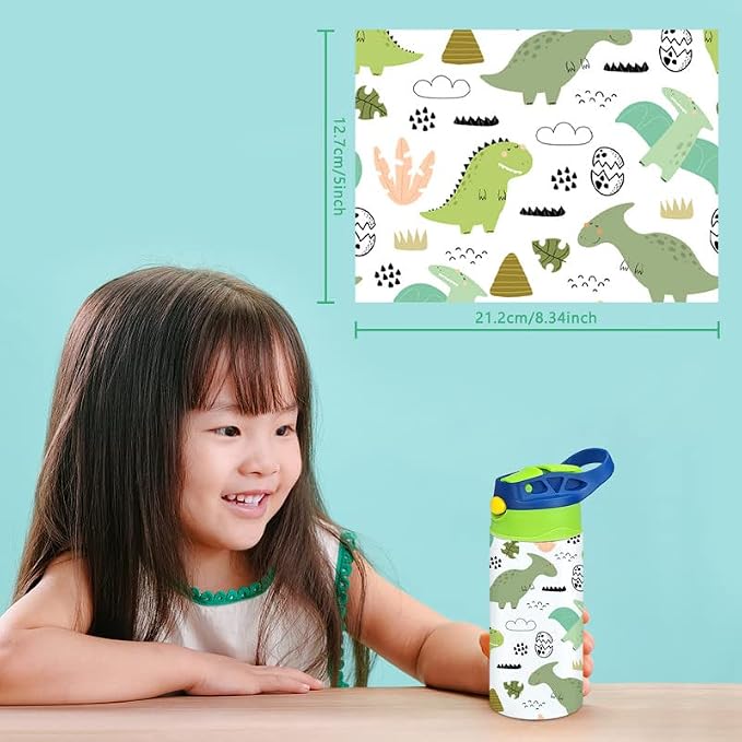 Kids Sublimation Tumbler, 12oz Sublimation Water Bottle Blanks, Straight - Image 4