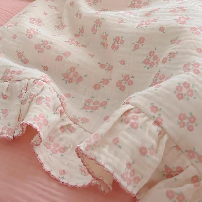 BuLuTu Cotton Muslin Kids Toddler Pillowcase Standard Size, Shabby Chic Galsang - Image 4