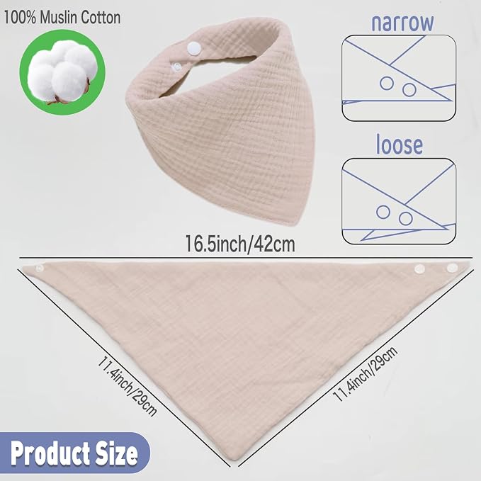 Baby Bibs Muslin Drool Teething Drooling Bibs - Image 3