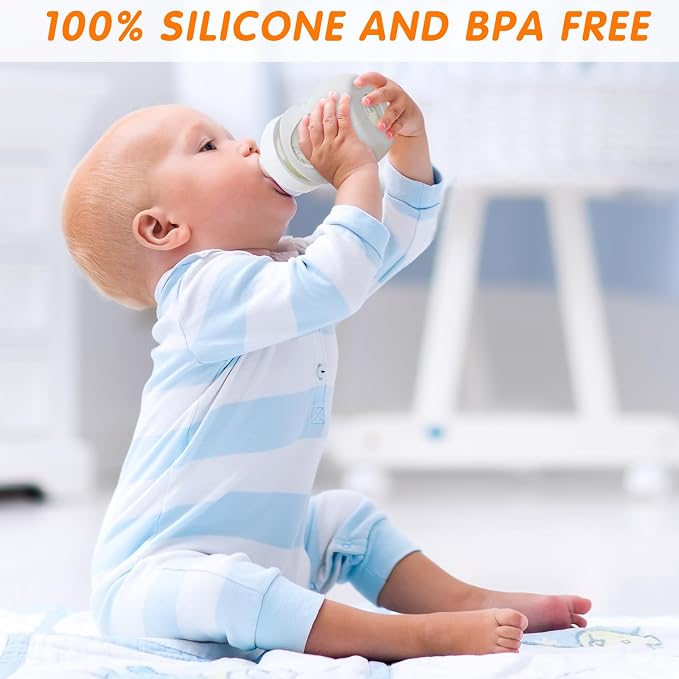 Silicone Sleeves for Avent Glass Natural Baby Bottle, 3 Pack Bottles Shatter - Image 5