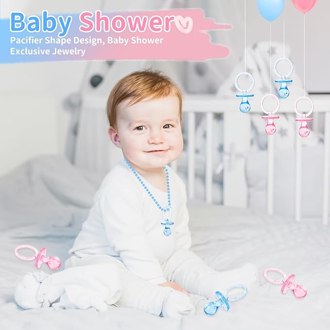 72 Pcs Baby Shower Pacifiers, 2.75’’ Plastic Pacifiers - Image 5