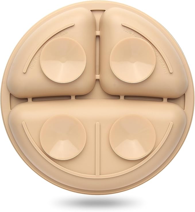 Toddler Plates 3 Pack, Divided Suction Plates - Image 6