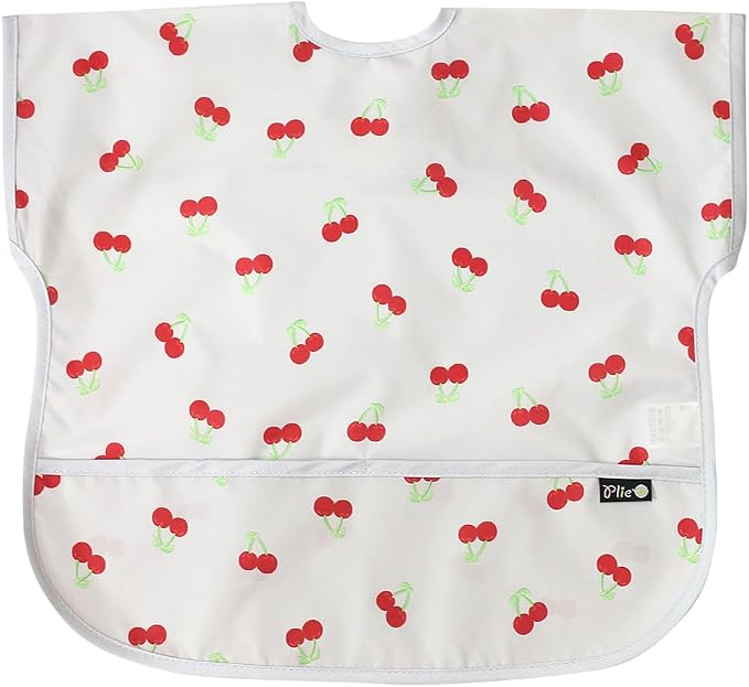 Short Sleeve Waterproof Bib for Toddlers – Feeding Apron for Mealtime, by Plie