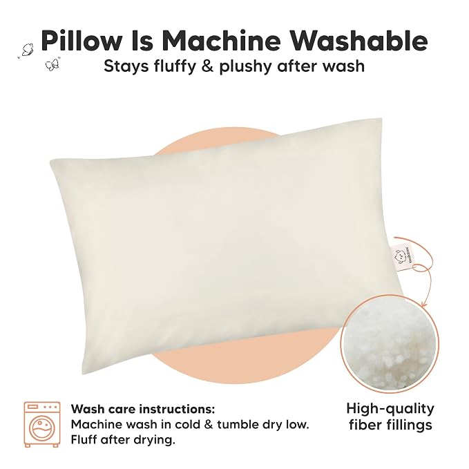 KeaBabies 2-Pack Toddler Pillow 13x18 - Image 4
