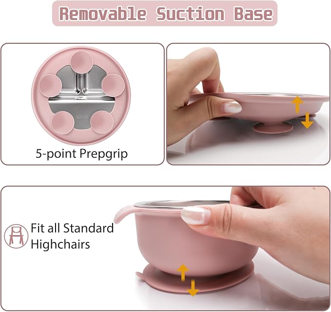 Stainless Steel Kids Plates and Bowls Set - Image 4