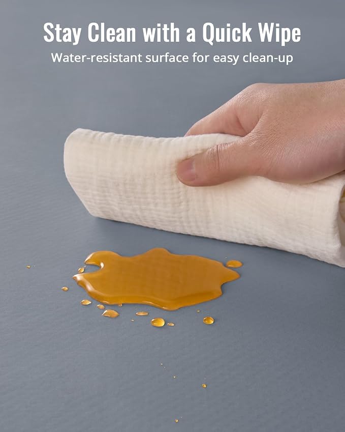 Blissful Diary Baby Splat Mat for Under High Chair, 50.4 x 50.4 Inch Wipeable - Image 6