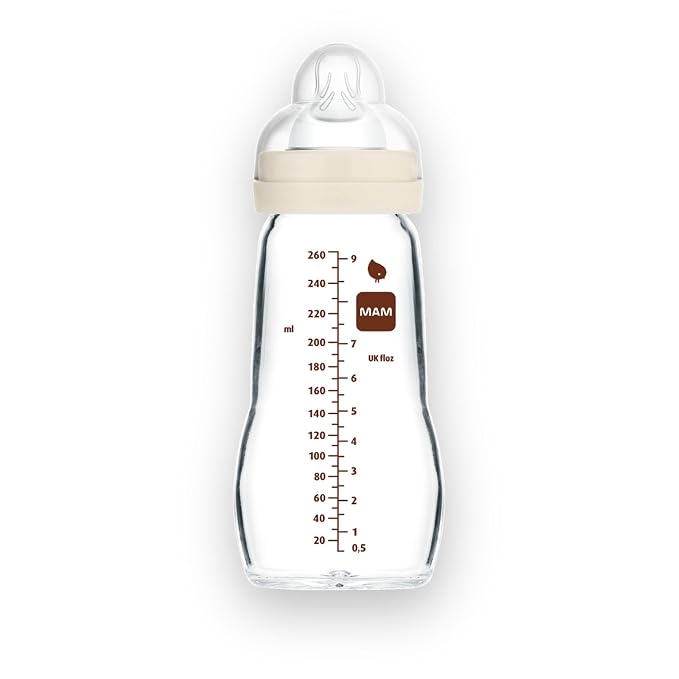 MAM Premium Glass Baby Bottles, Easy Switch Between Breast and Bottle, Feel by MAMBabyUSA