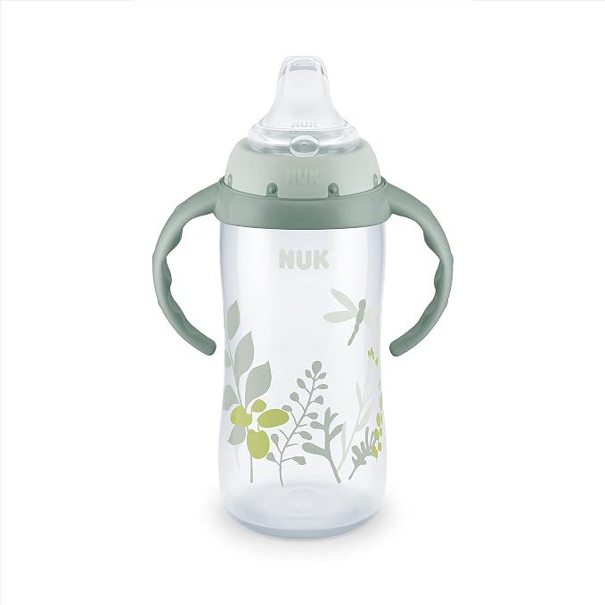 NUK for Nature Learner Cup, 10 oz, 9+ Months – BPA Free, Spill Proof Sippy Cup by NUK