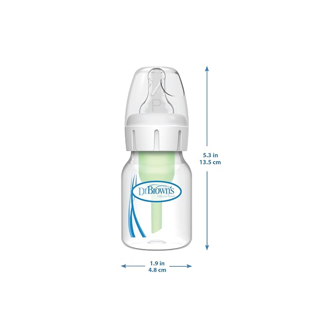 Dr. Brown's Natural Flow Anti-Colic Options+ Narrow Baby Bottle, 2 oz/60 mL - Image 14