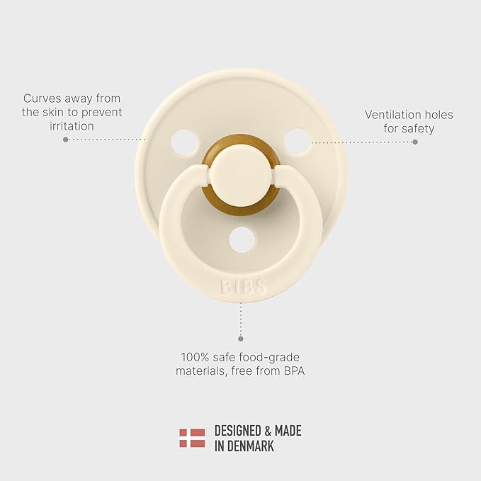 BIBS Pacifiers - Colour 4-Pack | BPA Free Baby Pacifier | Round Nipple Binkies - Image 5