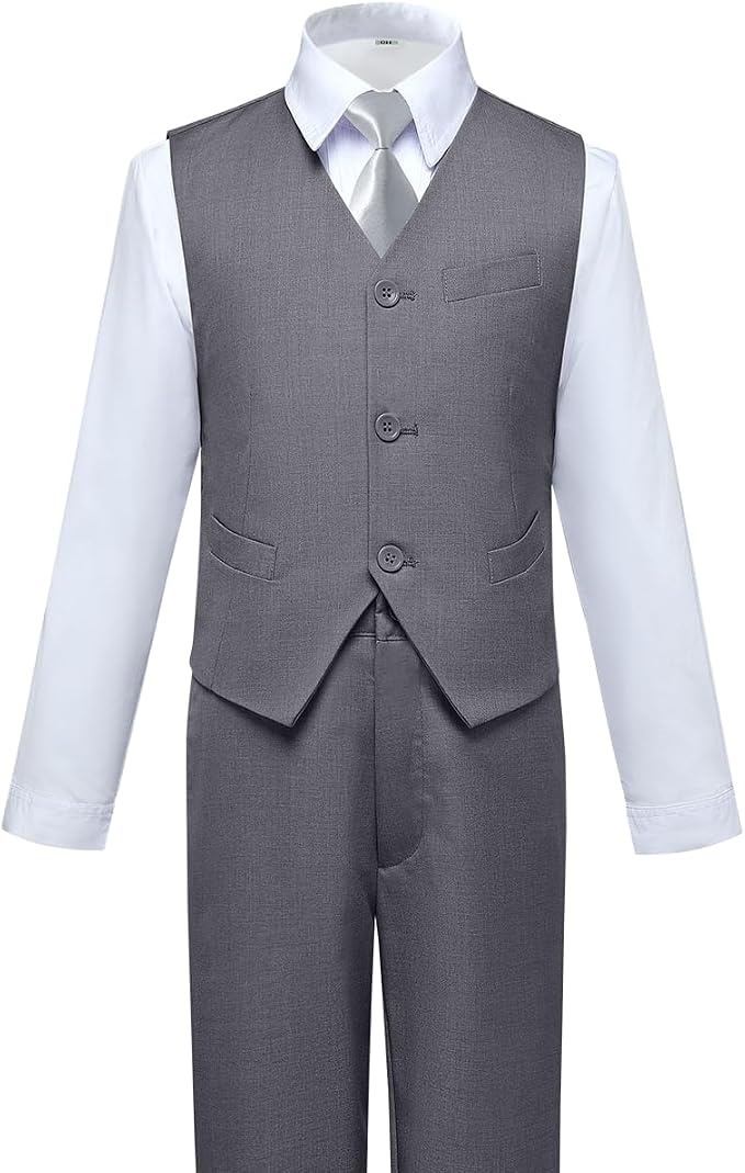 Visaccy Boys Suits Slim Fit Dress Clothes Ring Bearer Outfit - Image 5