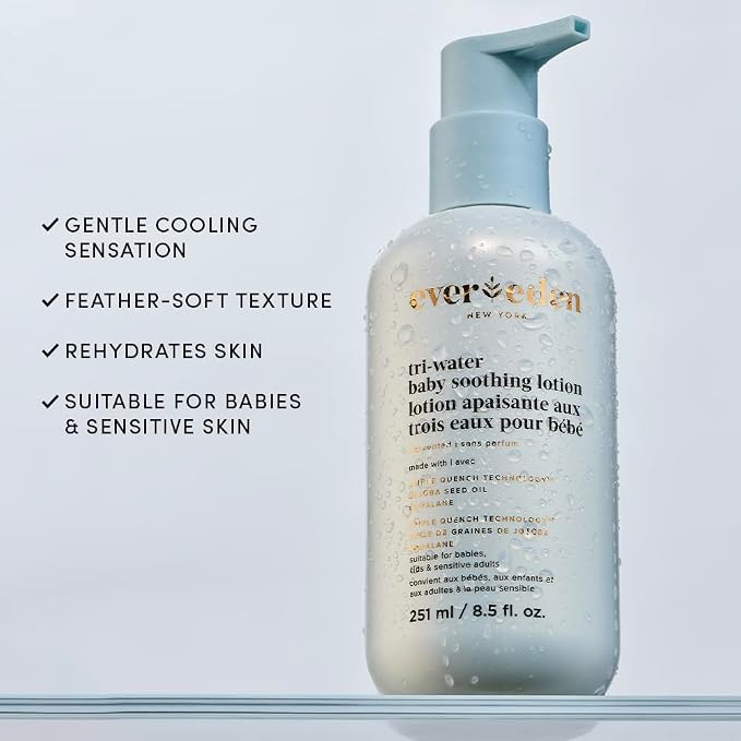 Evereden Tri Water Baby Lotion, 8.5 fl oz. | Clean and Clean Baby Care | - Image 3