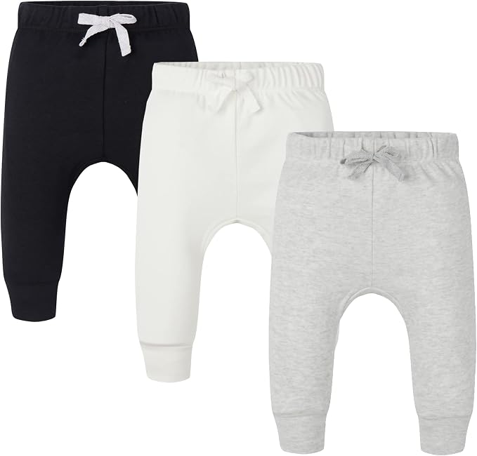 Baby 3 Pack Flexy Pants and Leggings, Infant Boys Girls Tapered Ankle Jogger by AIUI-HARNSBORN
