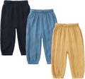 MYGBCPJS Baby Boys Girls Cotton Linen Trousers Kids Casual Ankle Pants Loose by MYGBCPJS