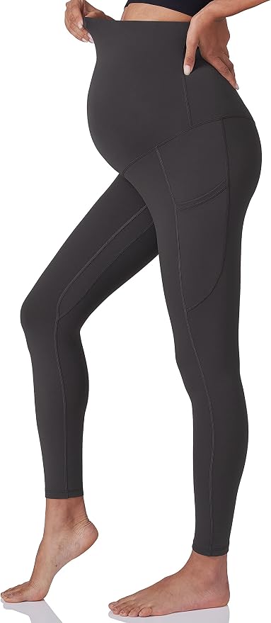 POSHDIVAH 3 Pack Women's Maternity Workout Leggings Over The Belly Pregnancy - Image 2