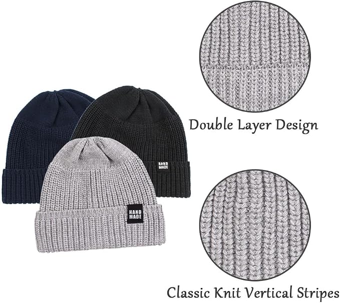 JANGANNSA Simple Knitted Baby Beanie Hip-Hop Boys Winter Hat Toddler Kids Bonnet - Image 4