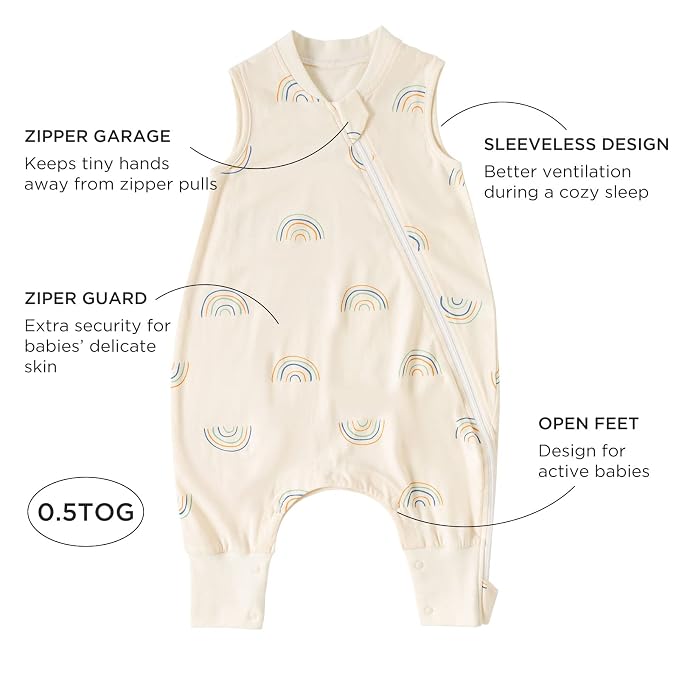 Duomiaomiao 0.5 TOG Toddler Sleep Sack 12-24 Months 100% Cotton Lightweight - Image 5