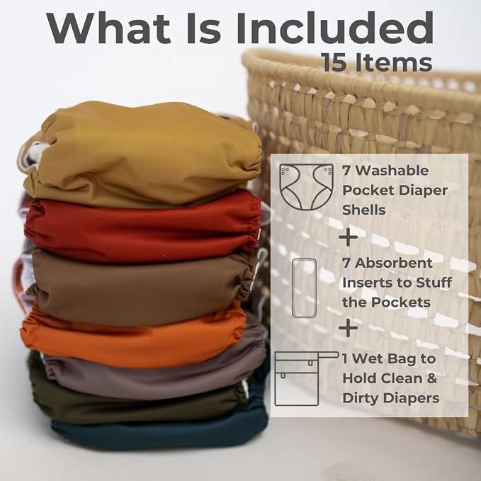 Nora's Nursery Cloth Diapers 7 Pack - Image 2