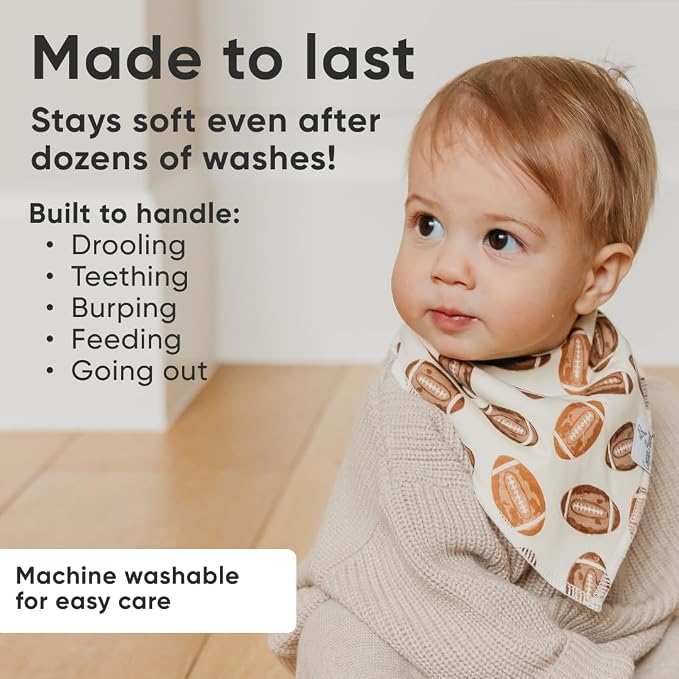 Copper Pearl 4 Pack Soft Cotton Baby Bibs - Image 3