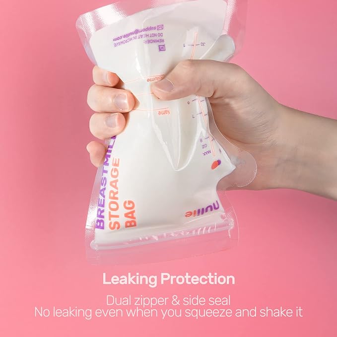 Nuliie 120 Pcs Breastmilk Storage Bags, 8 OZ Breast Milk Storing Bags, Milk - Image 3