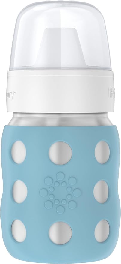 Lifefactory 8-Ounce Stainless-Steel Vacuum-Insulated Wide-Neck Baby Bottle by Lifefactory