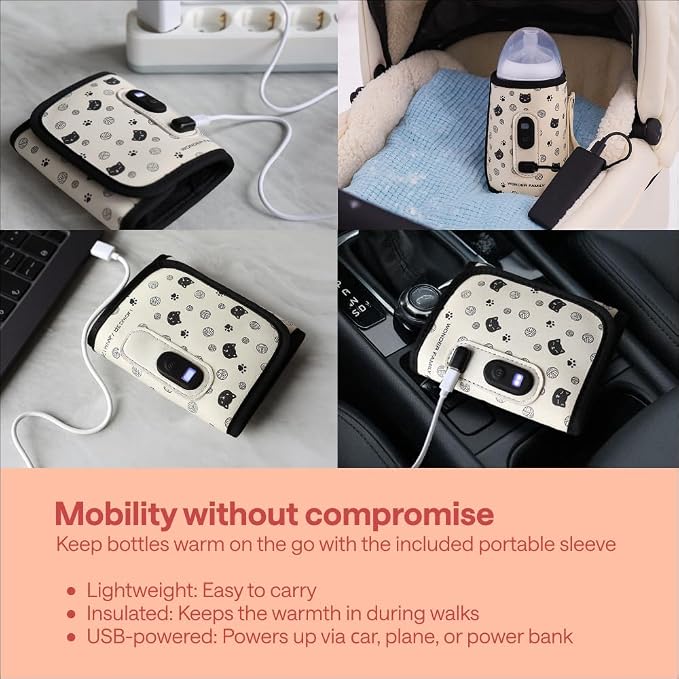Portable Baby Bottle Warmer for Breastmilk & Formula – 4-in-1 Defrost, Food and - Image 5