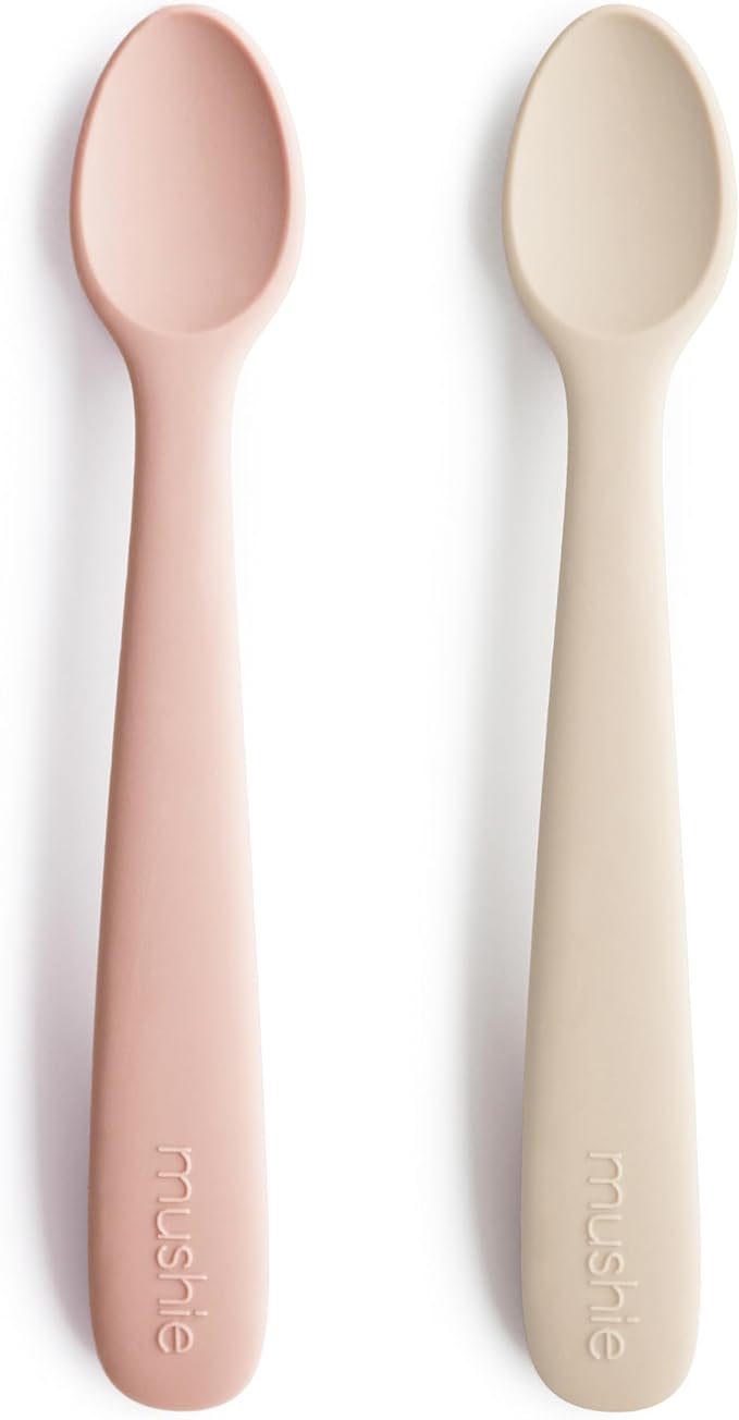 mushie Silicone Baby Feeding Spoons | 2 Pack by mushie