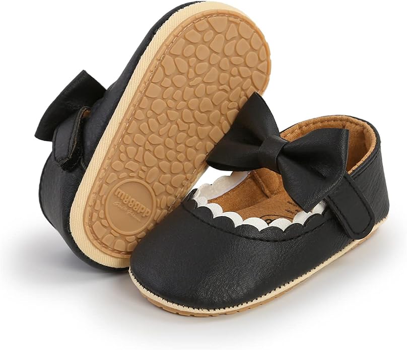 COSANKIM Baby Girls Mary Jane Flats Shoes Anti-Slip Rubber Sole Infant Toddler by COSANKIM