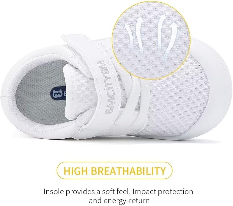 BMCiTYBM Baby Sneakers Girls Boys Lightweight Breathable Mesh First Walkers - Image 4